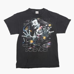 Neil DeGrasse Tyson Science Short-Sleeve Graphic Print T-Shirt (Black | Size M)